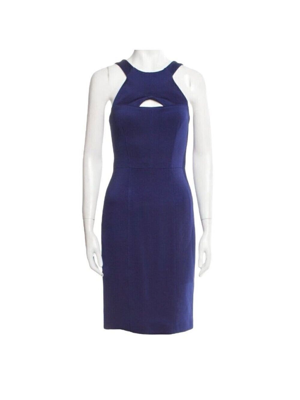 STUNNING Burberry London Blue Sleeveless Sheath Business Casual Cute Dress Small - Picture 2 of 8